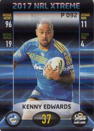 2017 NRL Xtreme Parallels - P092 Kenny Edwards Parramatta Eels