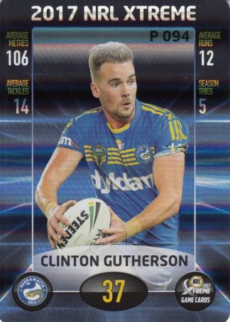 2017 NRL Xtreme Parallels - P094 Clinton Gutherson Parramatta Eels