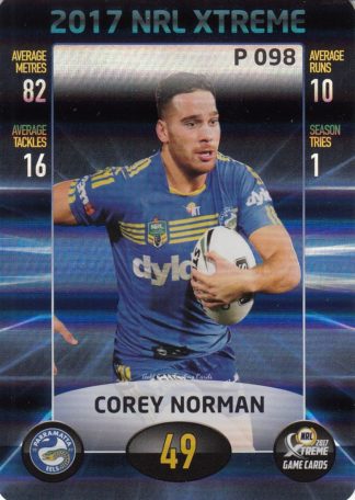 2017 NRL Xtreme Parallels - P098 Corey Norman Parramatta Eels