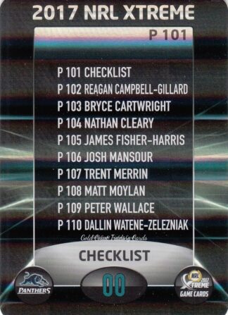 2017 NRL Xtreme Parallels - P101 Checklist Penrith Panthers