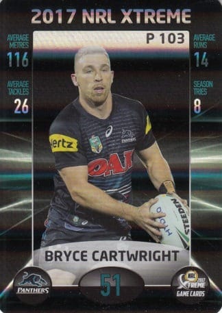 2017 NRL Xtreme Parallels - P103 Bryce Cartwright Penrith Panthers