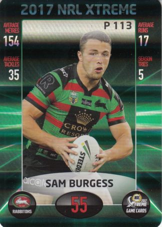 2017 NRL Xtreme Parallels - P113 Sam Burgess South Sydney Rabbitohs
