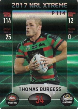 2017 NRL Xtreme Parallels - P114 Thomas Burgess South Sydney Rabbitohs