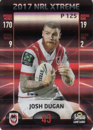 2017 NRL Xtreme Parallels - P125 Josh Dugan St George Dragons
