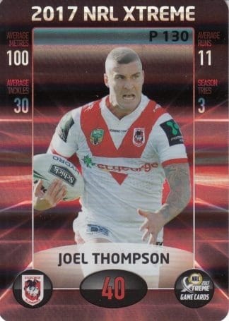 2017 NRL Xtreme Parallels - P130 Joel Thompson St George Dragons