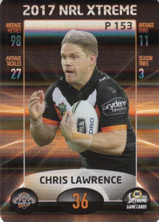 2017 NRL Xtreme Parallels - P153 Chris Lawrence Wests Tigers