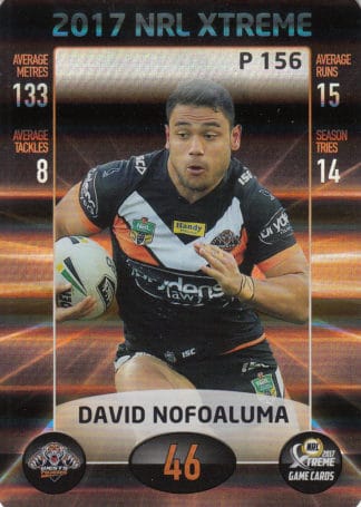 2017 NRL Xtreme Parallels - P156 David Nofoaluma Wests Tigers