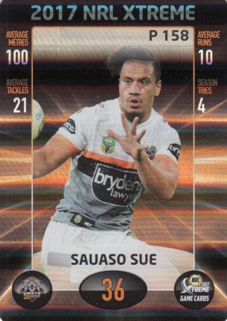 2017 NRL Xtreme Parallels - P158 Sauaso Sue Wests Tigers