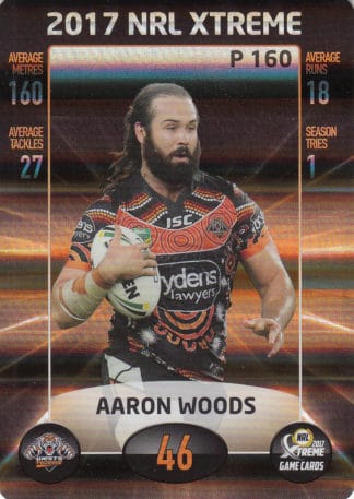 2017 NRL Xtreme Parallels - P160 Aaron Woods Wests Tigers