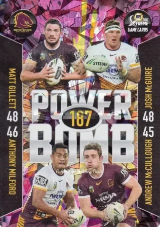 2017 NRL Xtreme Power Bomb Team - PB01 Brisbane Broncos