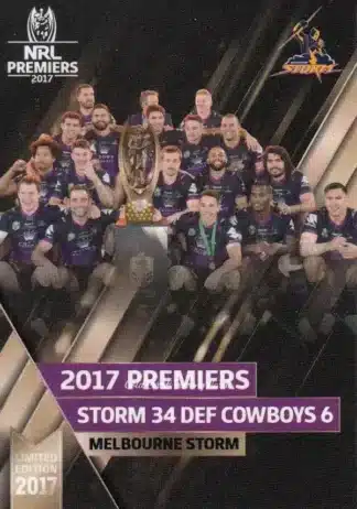 2017 NRL Premiers Series - PC01 Team Picture & Checklist Melbourne Storm