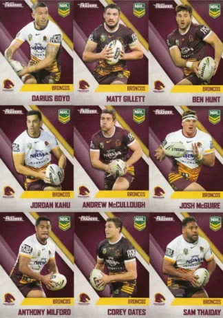 2017 NRL Traders Base Team Set - Brisbane Broncos