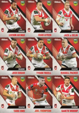 2017 NRL Traders Base Team Set - St George Dragons