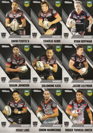 2017 NRL Traders Base Team Set - Warriors