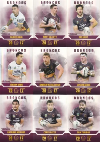 2017 NRL Traders Pearl Special Team Set - Brisbane Broncos