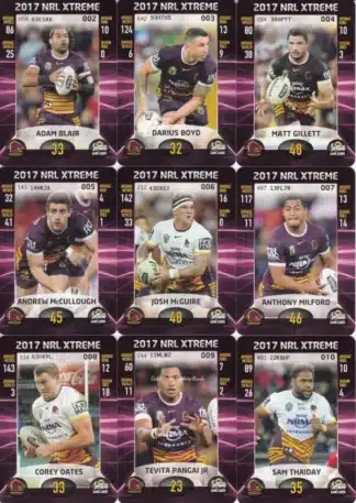 2017 NRL Xtreme Parallel Team Set - Brisbane Broncos