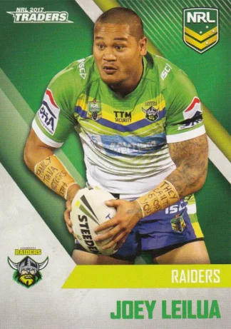 2017 NRL Traders Common Card - Base 016 Joey Leilua Canberra Raiders