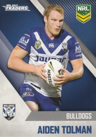 2017 NRL Traders Common Card - Base 030 Aiden Tolman Canterbury Bulldogs