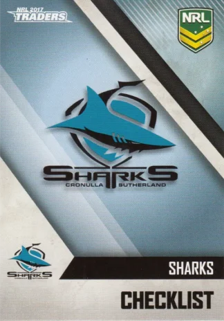 2017 NRL Traders Common Card - Base 031 Checklist Cronulla Sharks