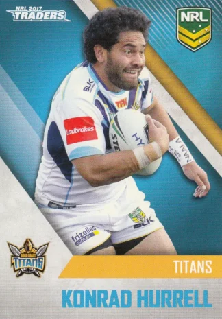 2017 NRL Traders Common Card - Base 044 Konrad Hurrell Gold Coast Titans