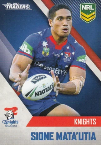 2017 NRL Traders Common Card - Base 075 Sione Mata'utia Newcastle Knights