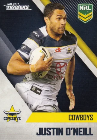 2017 NRL Traders Common Card - Base 087 Justin O'Neill North QLD Cowboys