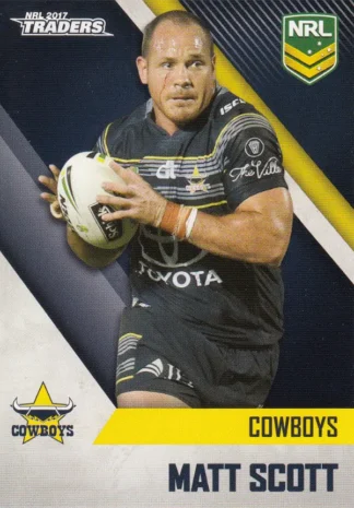2017 NRL Traders Common Card - Base 088 Matt Scott North QLD Cowboys