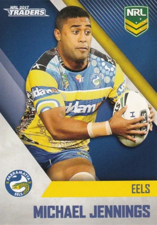 2017 NRL Traders Common Card - Base 095 Michael Jennings Parramatta Eels