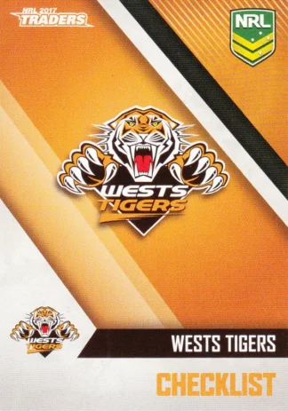 2017 NRL Traders Common Card - Base 151 Checklist Wests Tigers