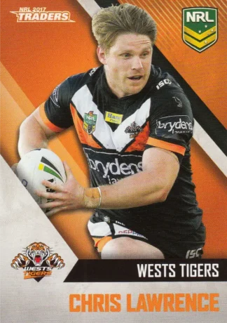 2017 NRL Traders Common Card - Base 153 Chris Lawrence Wests Tigers