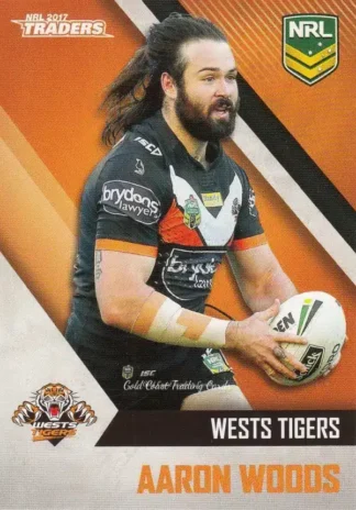 2017 NRL Traders Common Card - Base 160 Aaron Woods Wests Tigers