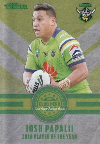 2017 NRL Traders Club Hero - CH04 Josh Papalii Canberra Raiders