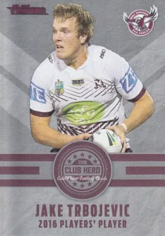 2017 NRL Traders Club Hero - CH12 Jake Trbojevic Manly Sea Eagles