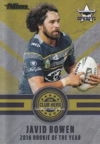 2017 NRL Traders Club Hero - CH18 Javid Bowen North QLD Cowboys