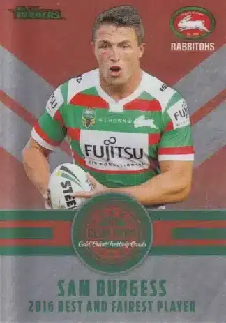 2017 NRL Traders Club Hero - CH23 Sam Burgess South Sydney Rabbitohs