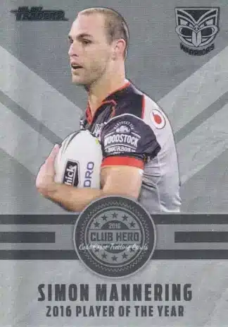 2017 NRL Traders Club Hero - CH29 Simon Mannering Warriors