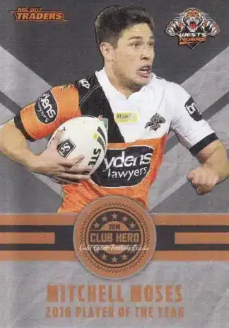 2017 NRL Traders Club Hero - CH31 Mitchell Moses Wests Tigers