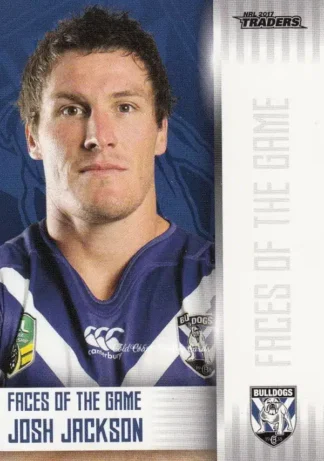 2017 NRL Traders Faces Of The Game - FG08 Josh Jackson Canterbury Bulldogs