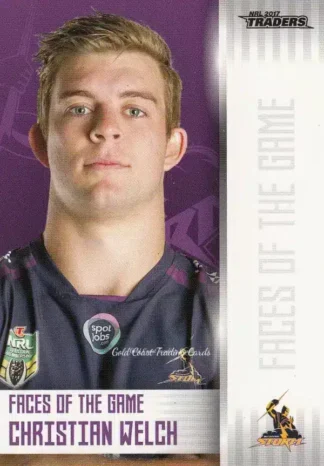 2017 NRL Traders Faces Of The Game - FG21 Christian Welch Melbourne Storm