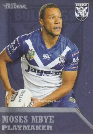 2017 NRL Traders Playmakers - PM03 Moses Mbye Canterbury Bulldogs