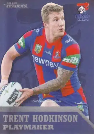 2017 NRL Traders Playmakers - PM08 Trent Hodkinson Newcastle Knights