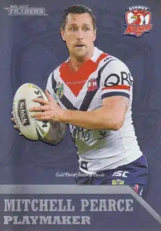 2017 NRL Traders Playmakers - PM14 Mitchell Pearce Sydney Roosters