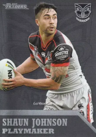 2017 NRL Traders Playmakers - PM15 Shaun Johnson Warriors