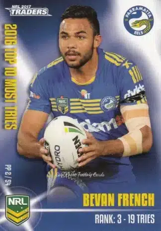 2017 NRL Traders Pieces Of The  Puzzle - PP02 Bevan French Parramatta Eels