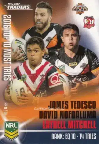 2017 NRL Traders Pieces Of The  Puzzle - PP09 Tedesco, Nofoaluma & Mitchell