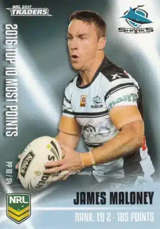 2017 NRL Traders Pieces Of The  Puzzle - PP10 James Maloney Cronulla Sharks