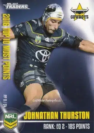2017 NRL Traders Pieces Of The  Puzzle - PP11 Johnathan Thurston North QLD Cowboys