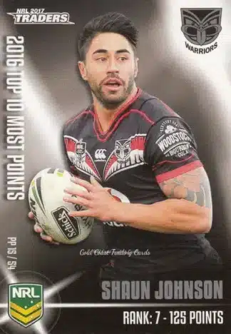 2017 NRL Traders Pieces Of The  Puzzle - PP15 Shaun Johnson Warriors