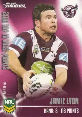 2017 NRL Traders Pieces Of The  Puzzle - PP16 Jamie Lyon Manly Sea Eagles
