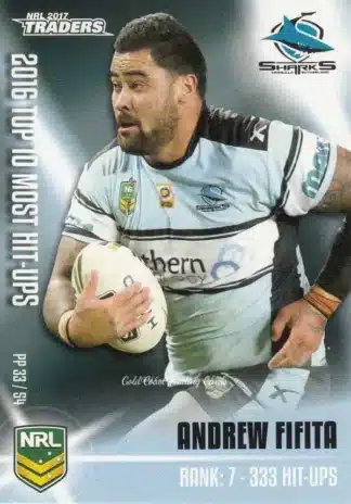 2017 NRL Traders Pieces Of The  Puzzle - PP33 Andrew Fifita Cronulla Sharks